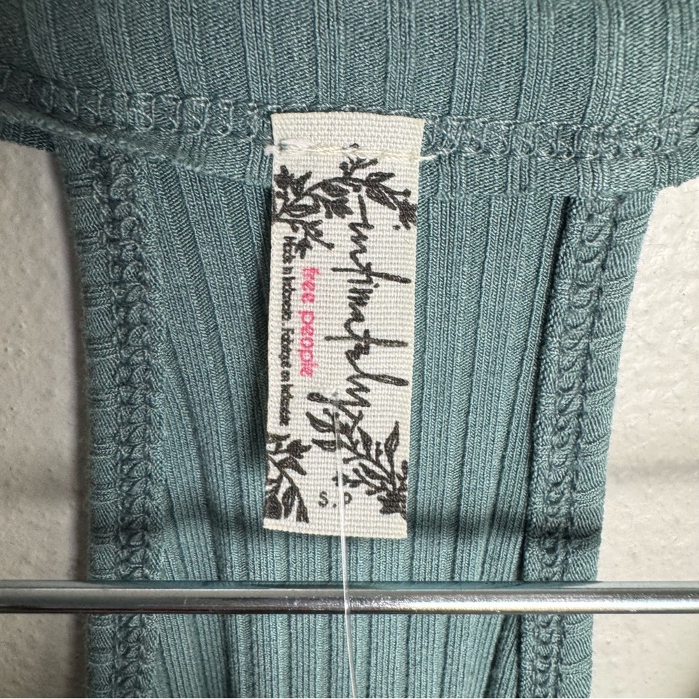 Intimately Free People Teal Ribbed thong‎ Bodysuit - Picture 5 of 9